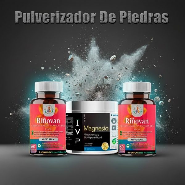 Pulverizador de Piedras 2 Riñovan + Magnesio de Alta Potencia